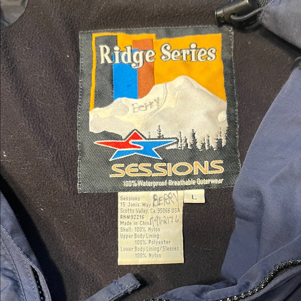 SESSIONS Ridge Series Jacket in Navy and Black